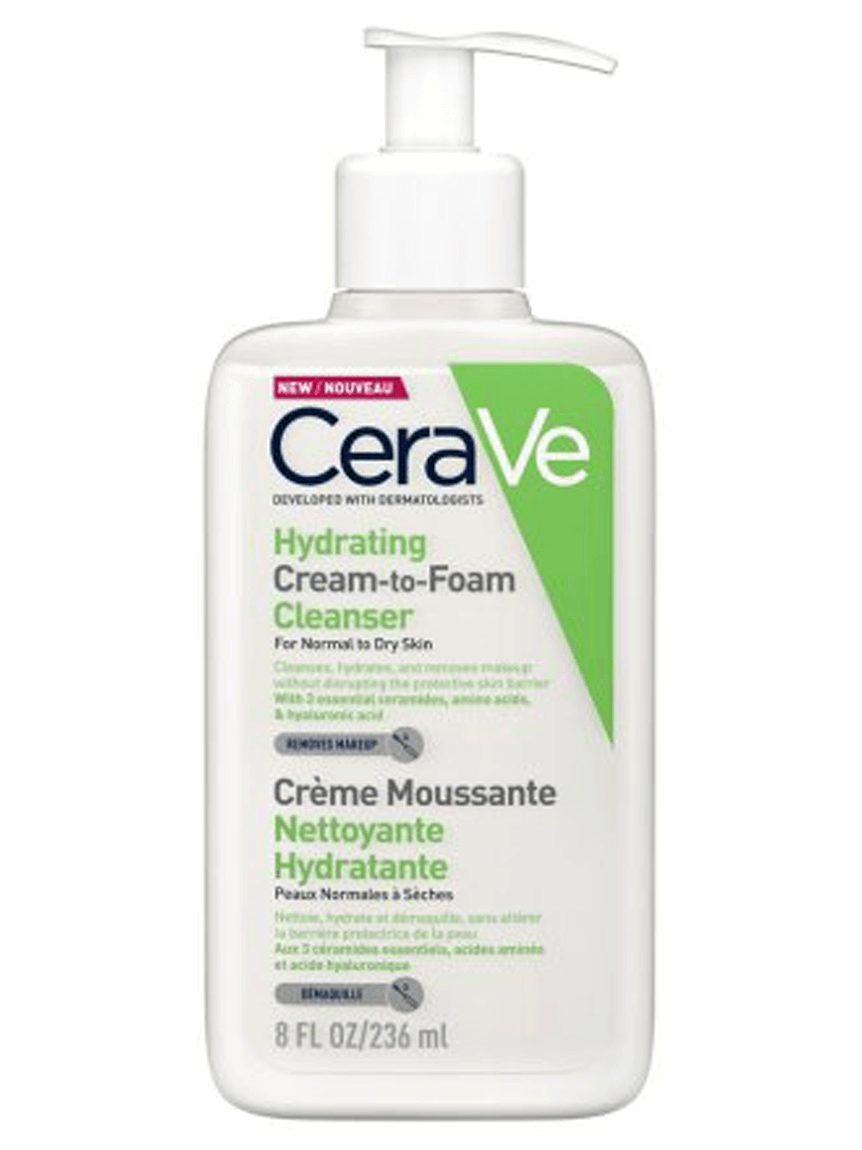 CERAVE HYDRATING CREAM-to-FOAM CLEANSER 8oz