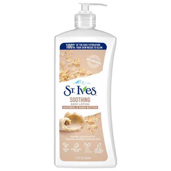 ST IVES HYDRATING SHEA BUTTER LOTION.