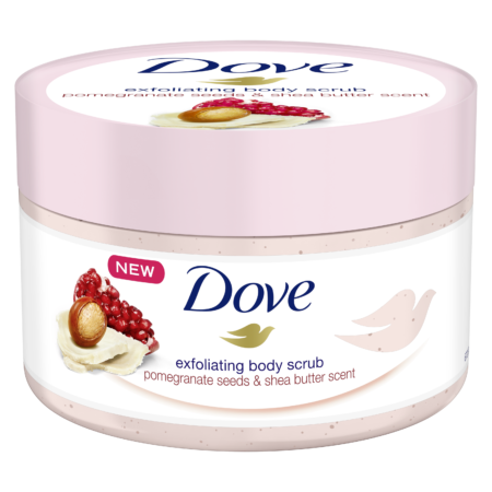 DOVE EXFOLIATING SRUB POMEGRANATE AND SHEA BUTTER